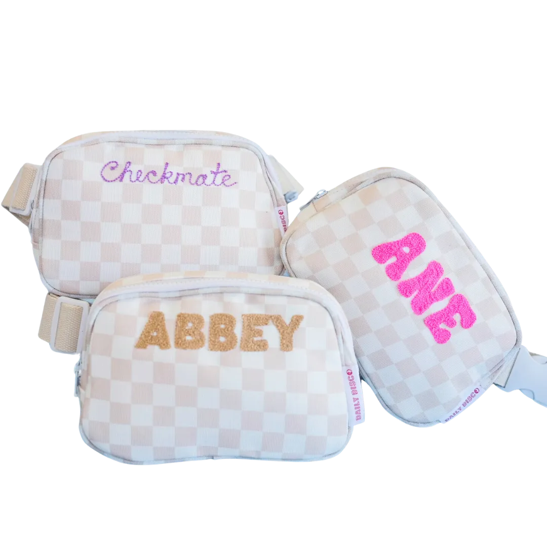 Personalized Checker Fanny Pack