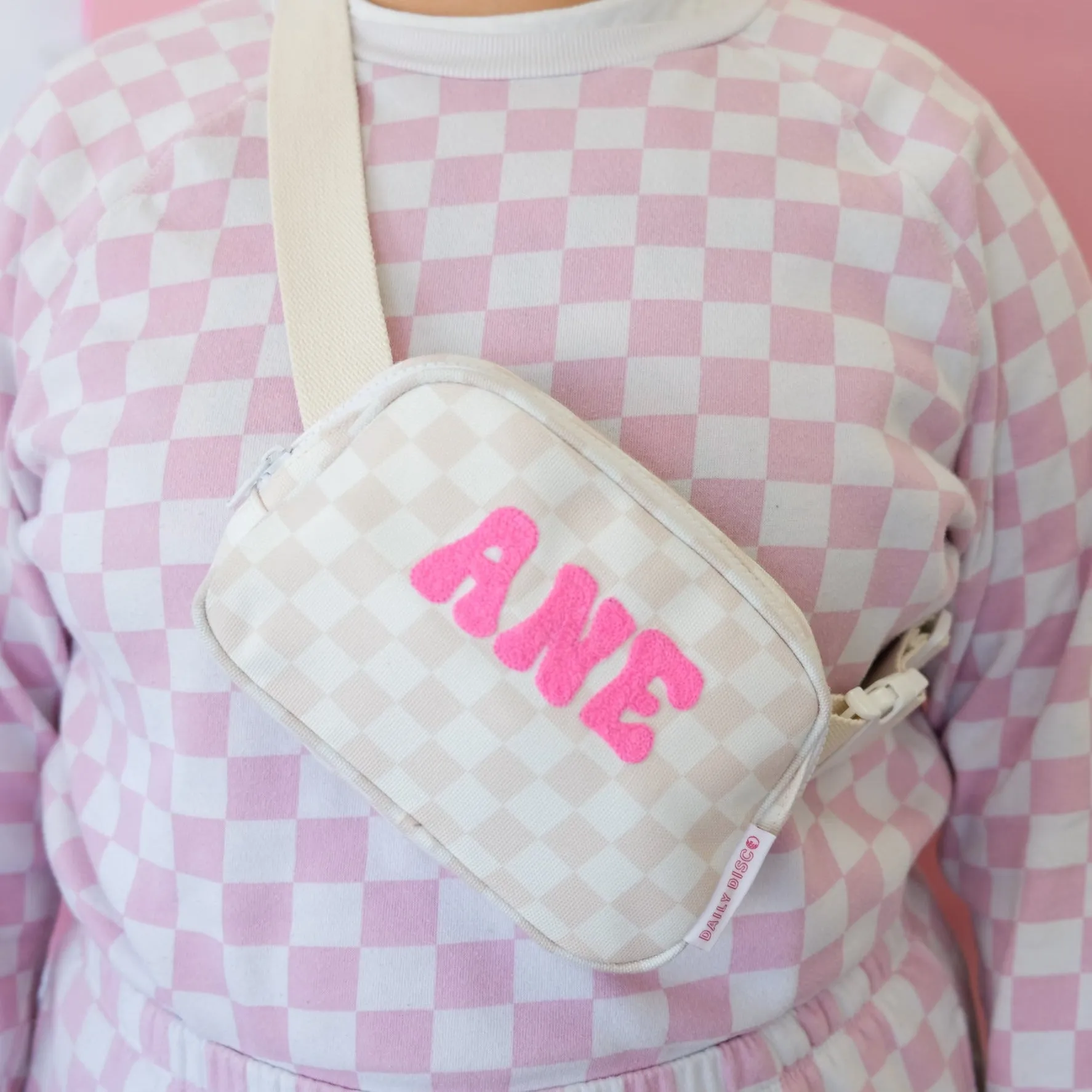 Personalized Checker Fanny Pack