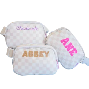 Personalized Checker Fanny Pack