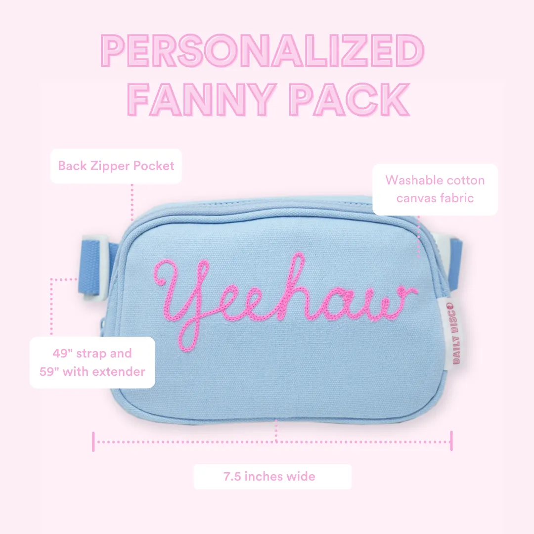 Personalized Fanny Pack- Light Blue