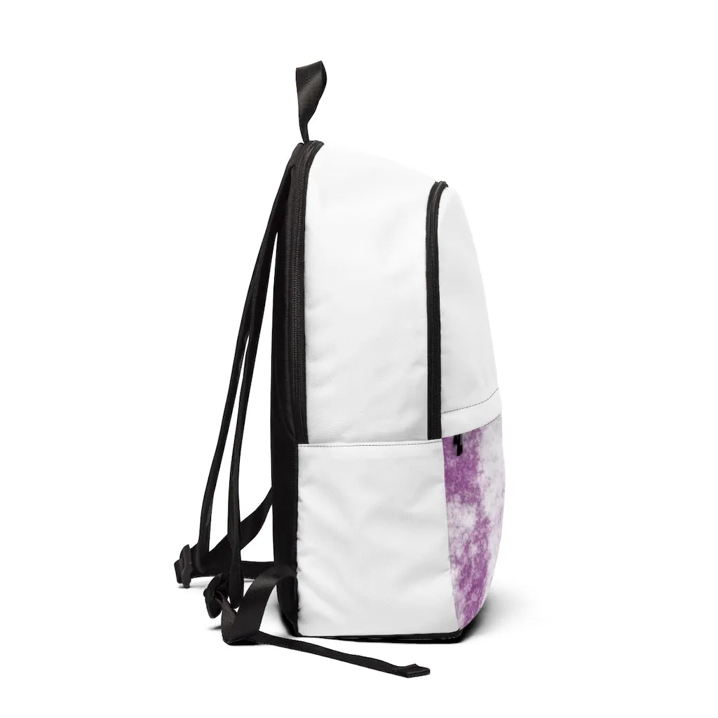 Purple Clouds Unisex Fabric Backpack