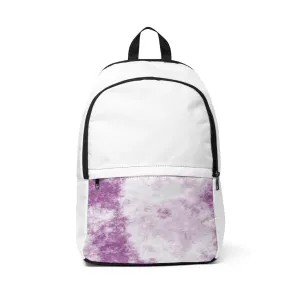 Purple Clouds Unisex Fabric Backpack