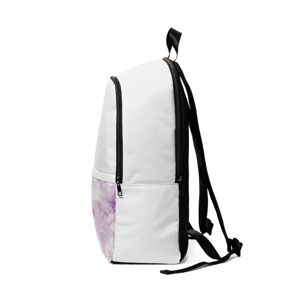 Purple Clouds Unisex Fabric Backpack