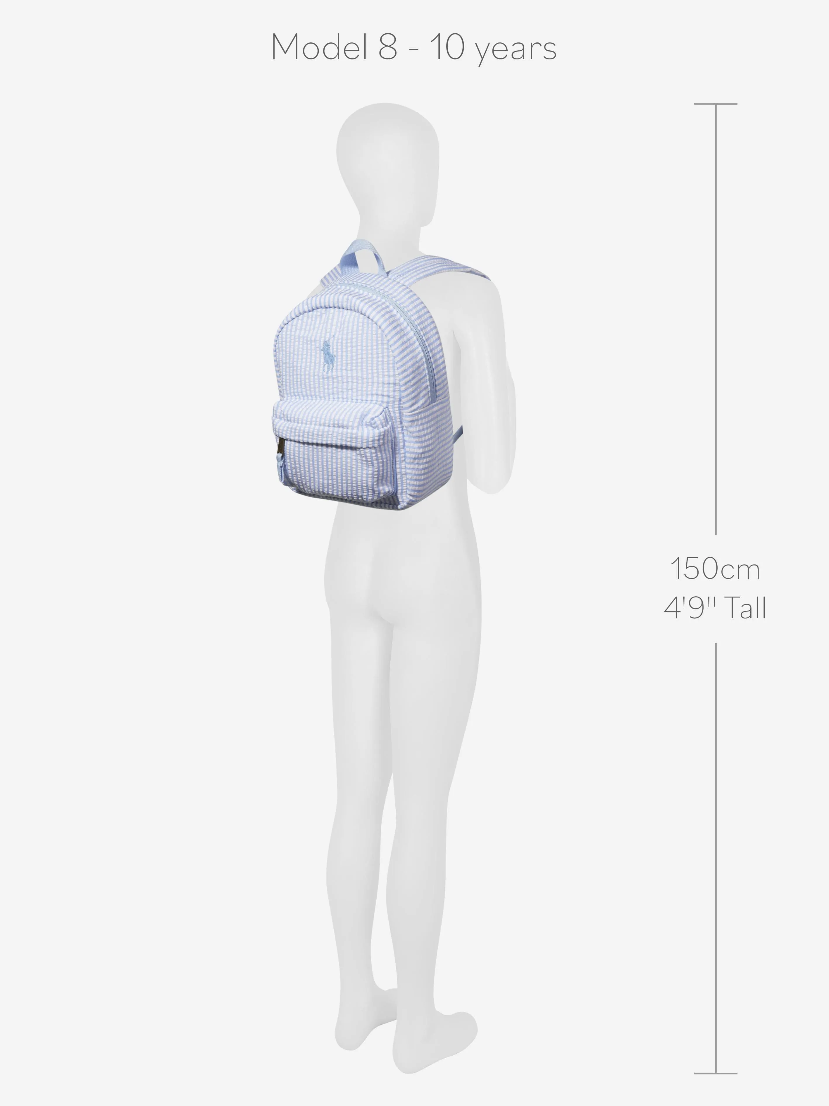 Ralph Lauren Boys Mini Seersucker Backpack in Blue