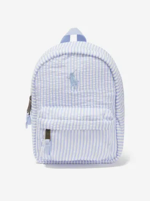 Ralph Lauren Boys Mini Seersucker Backpack in Blue