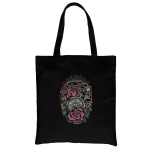 Roses Necklace Watch Canvas Shoulder Bag