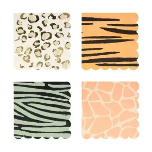 Safari Animal Print Cocktail Napkins (16 pack)