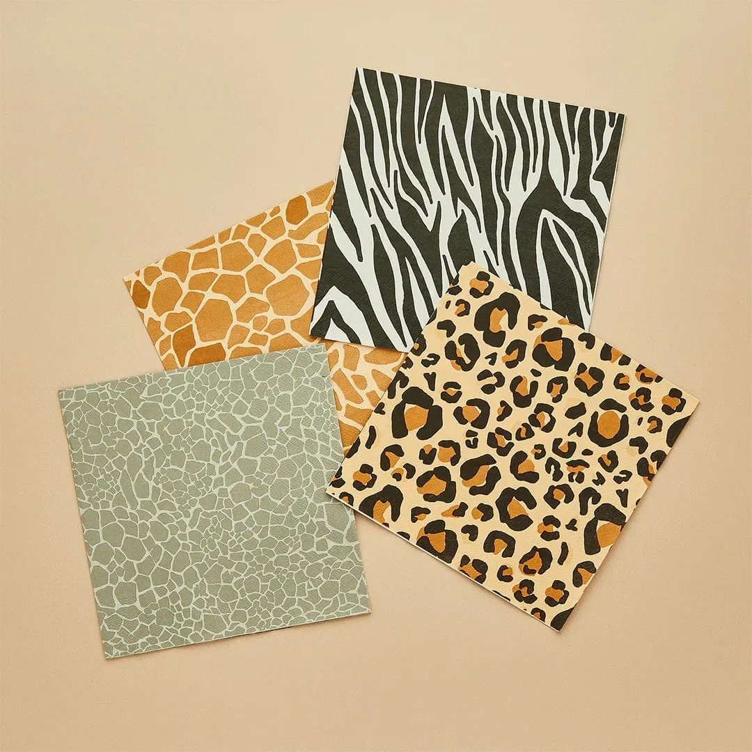 Safari Animal Print Party Napkins x 16