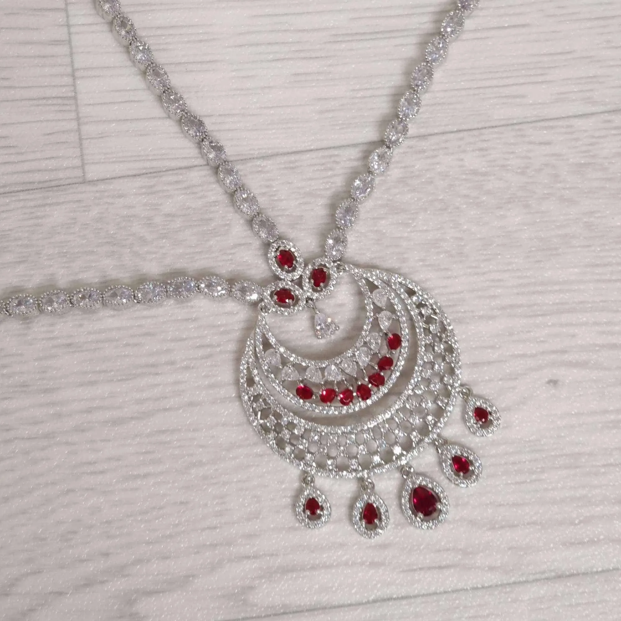 Sofia Silver Ruby Headpiece