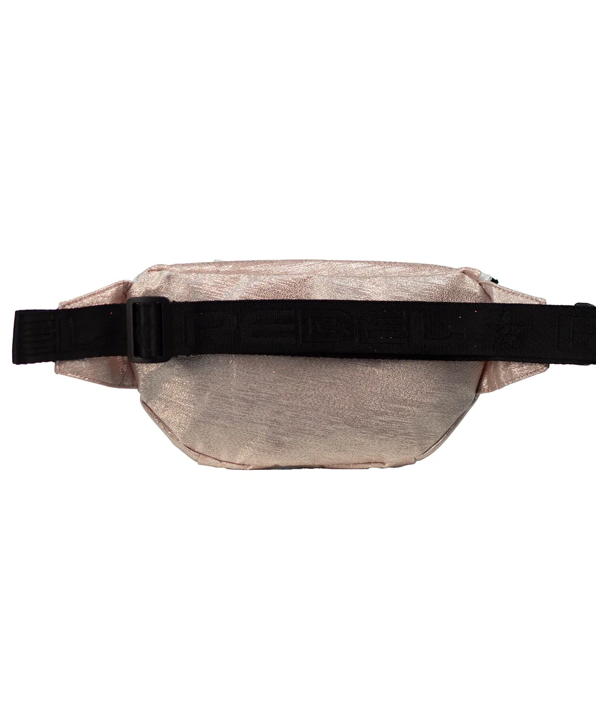 Sparkling Silk in Pink Champagne Youth Rebel Fanny Pack with White Zipper