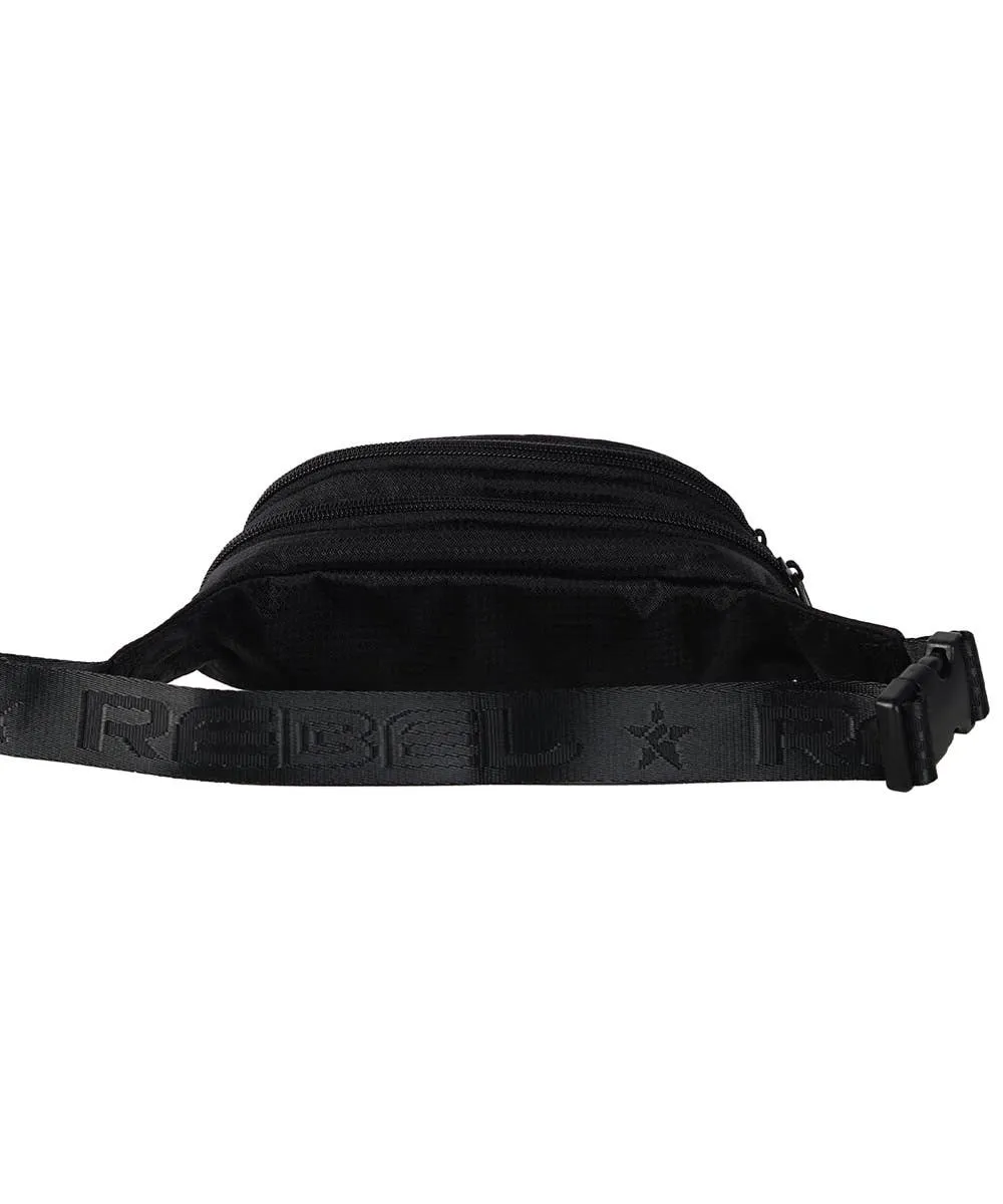 Strike in Black Adult Rebel Fanny Pack with Black Zipper