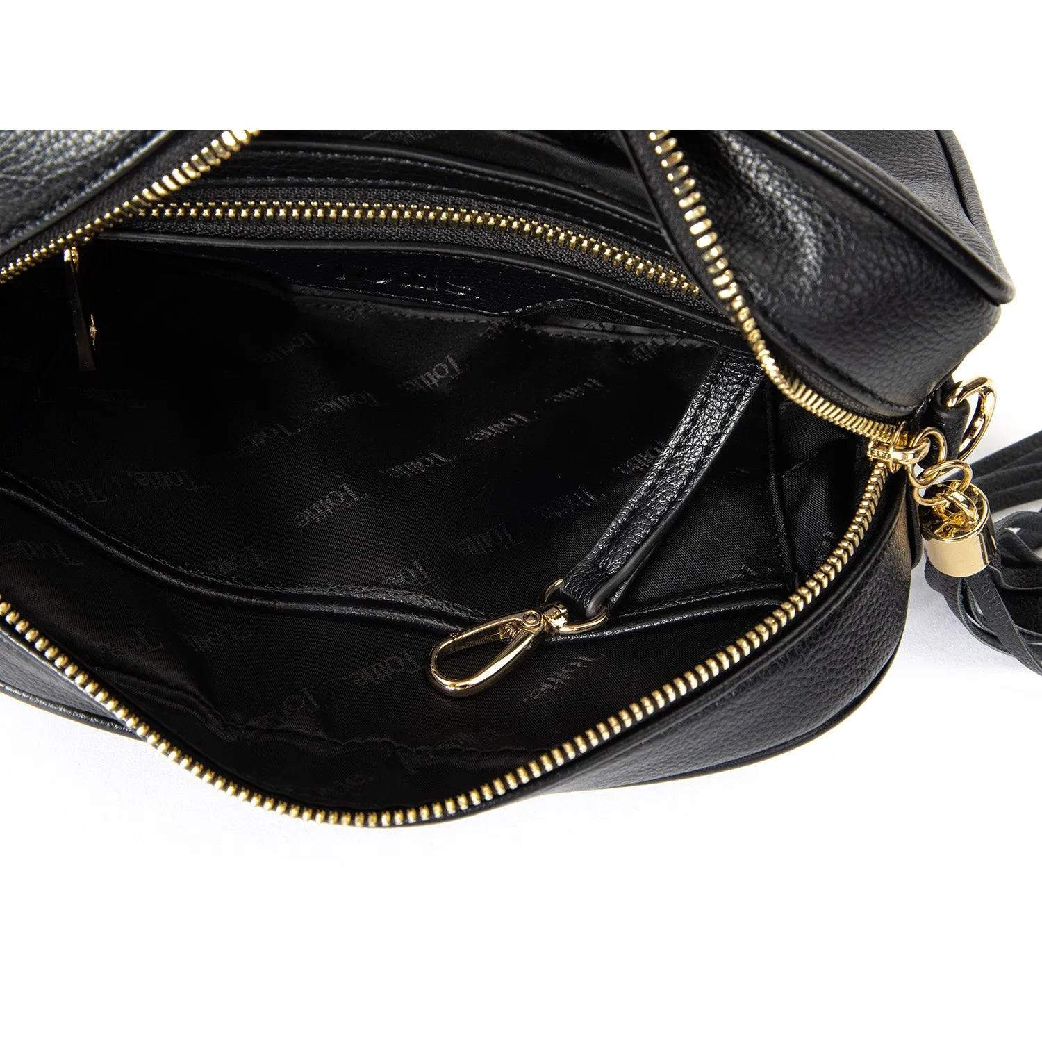 The Bestie Crossbody Bag V2 (Black / Gold)