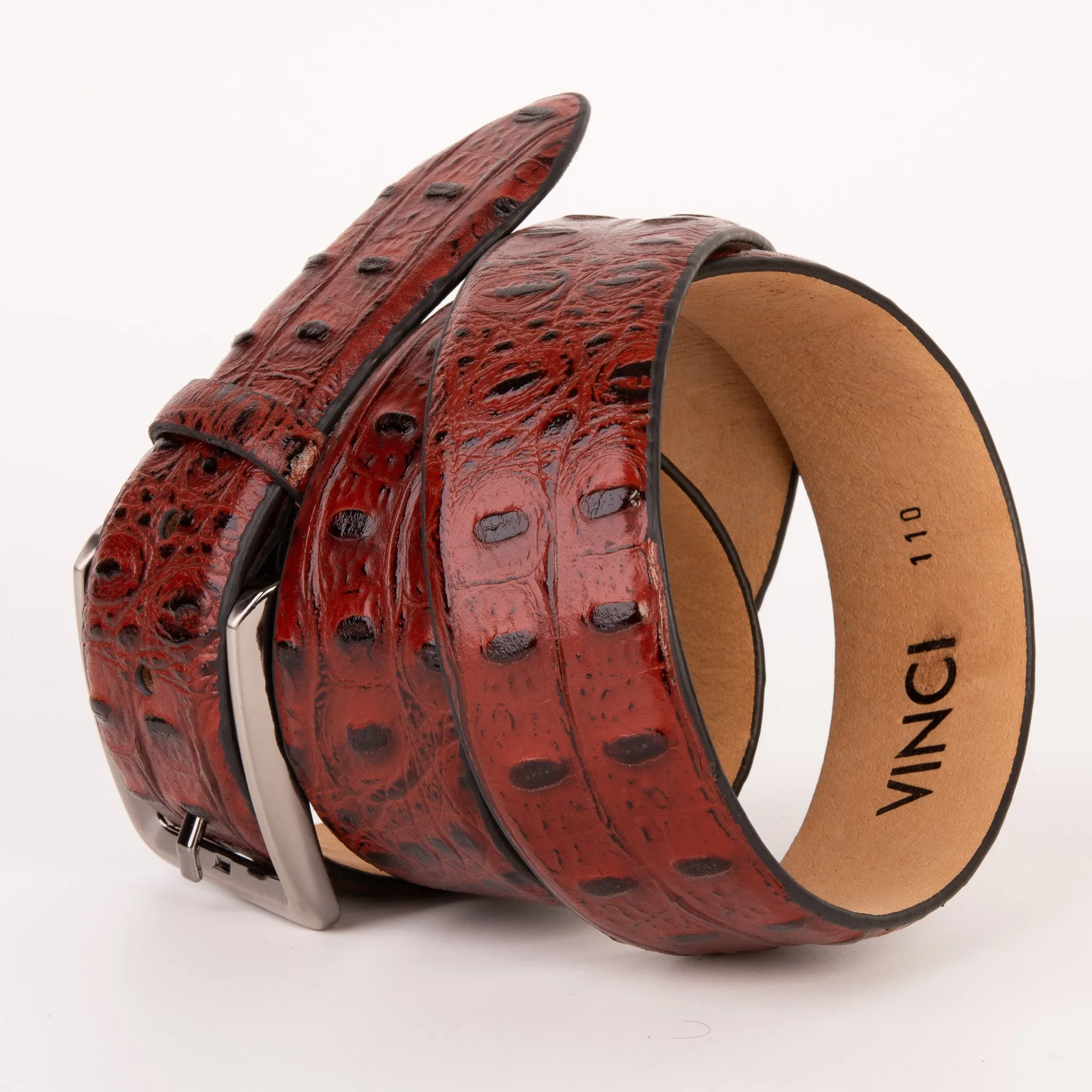 The Savamala Burgundy Leather Belt