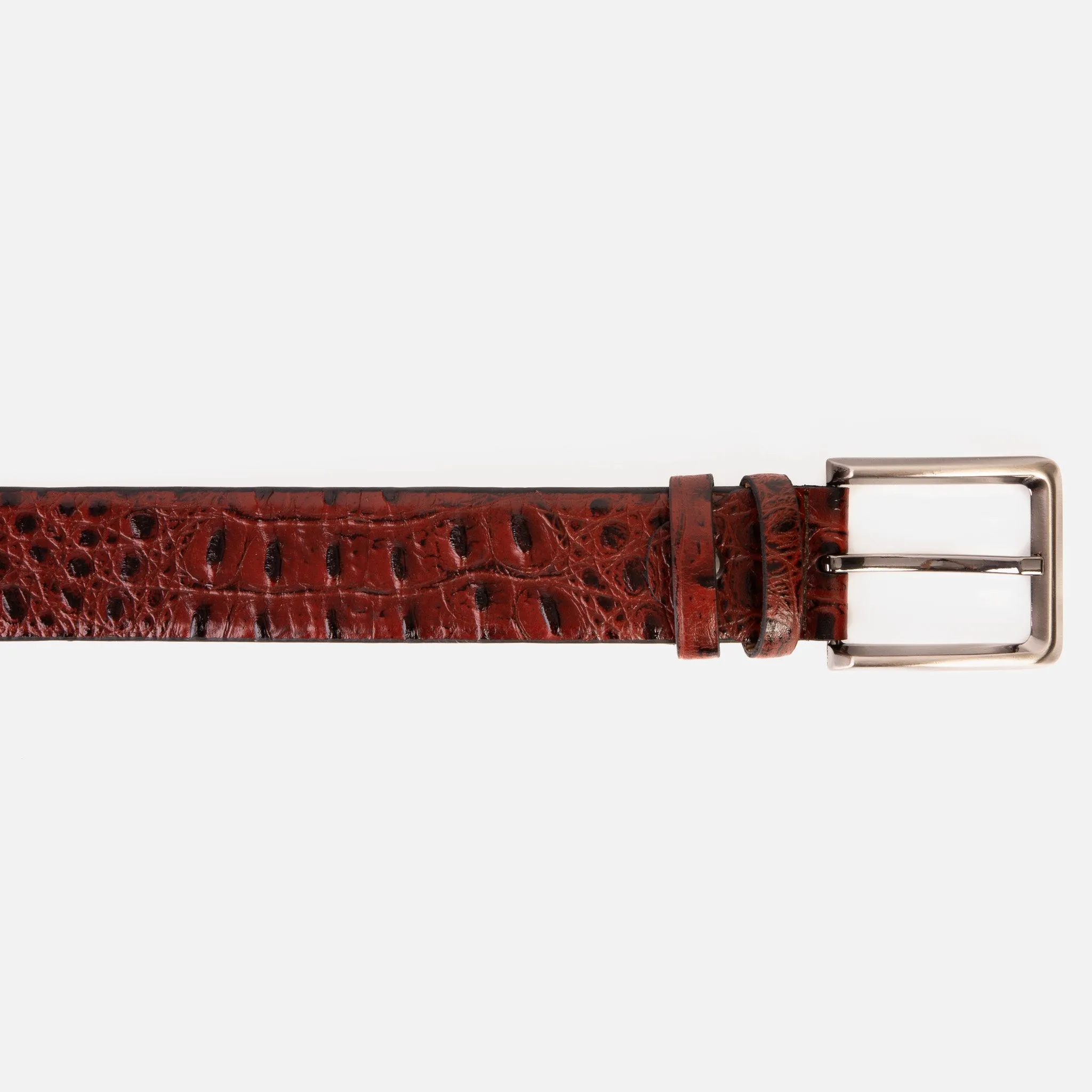 The Savamala Burgundy Leather Belt