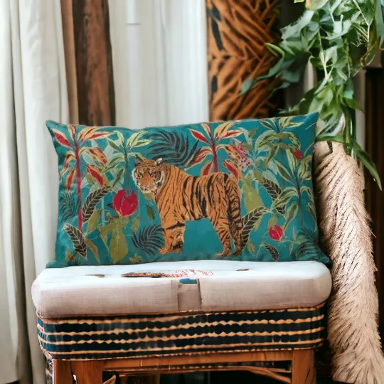 Tiger Print Outdoor Cushion