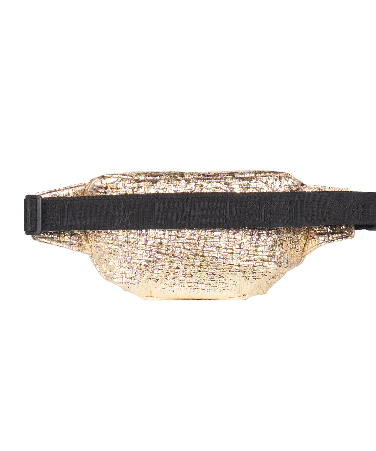 Tinsel in Gold Youth Rebel Fanny Pack with Black Zipper