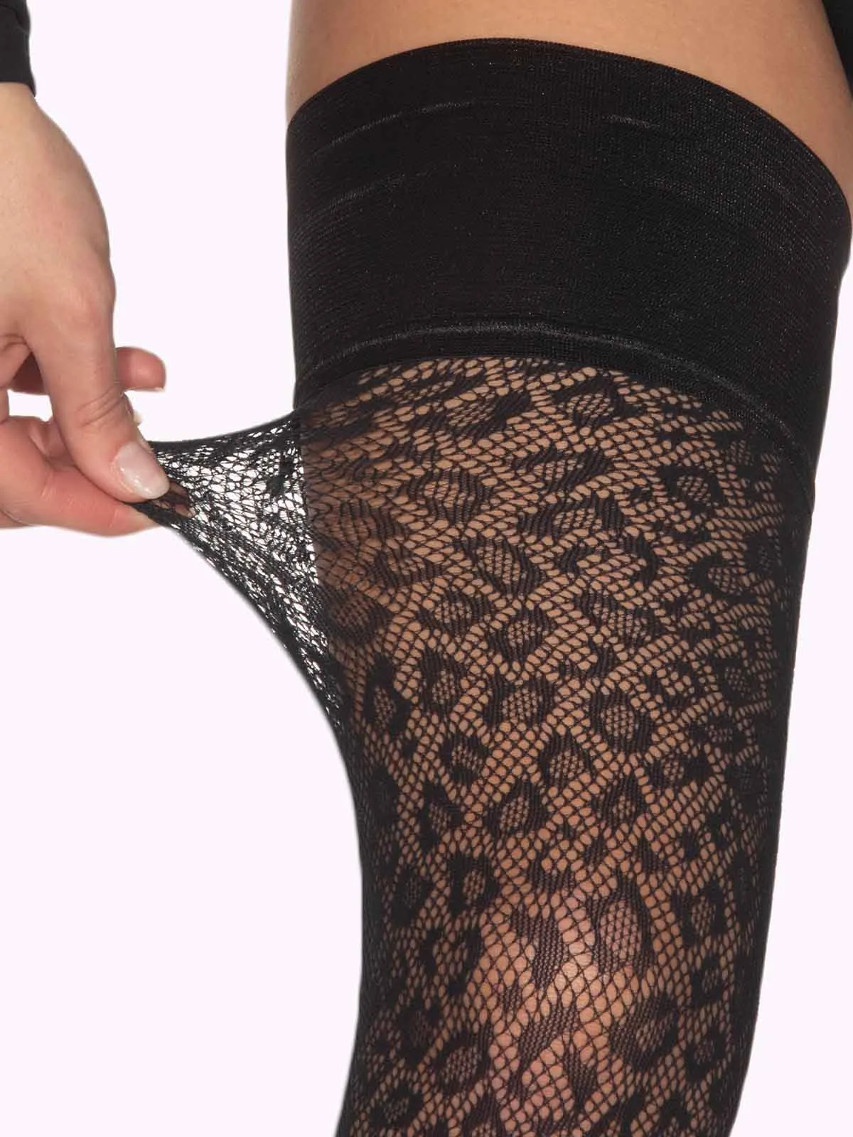 VIVIA Animal Print Thigh Highs