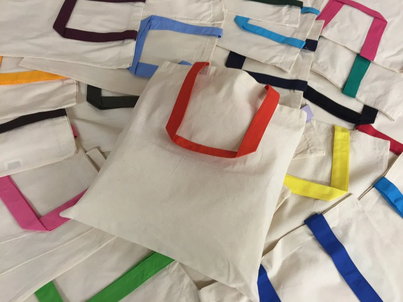 Wholesale Tote Bags With Color Handles 100% Cotton - TB160