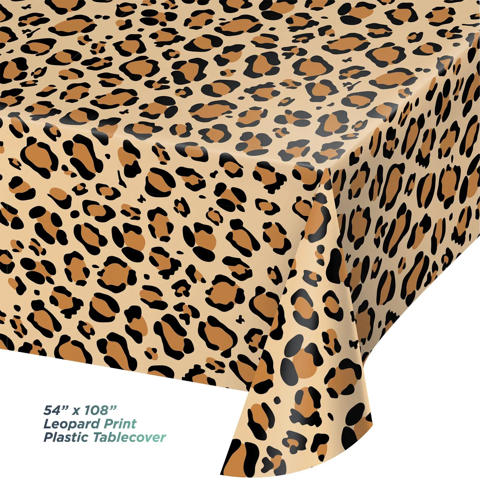 Wild Animal Print Party Decor - Leopard, Tiger, Zebra, and Cheetah Balloons and Table Cover Set