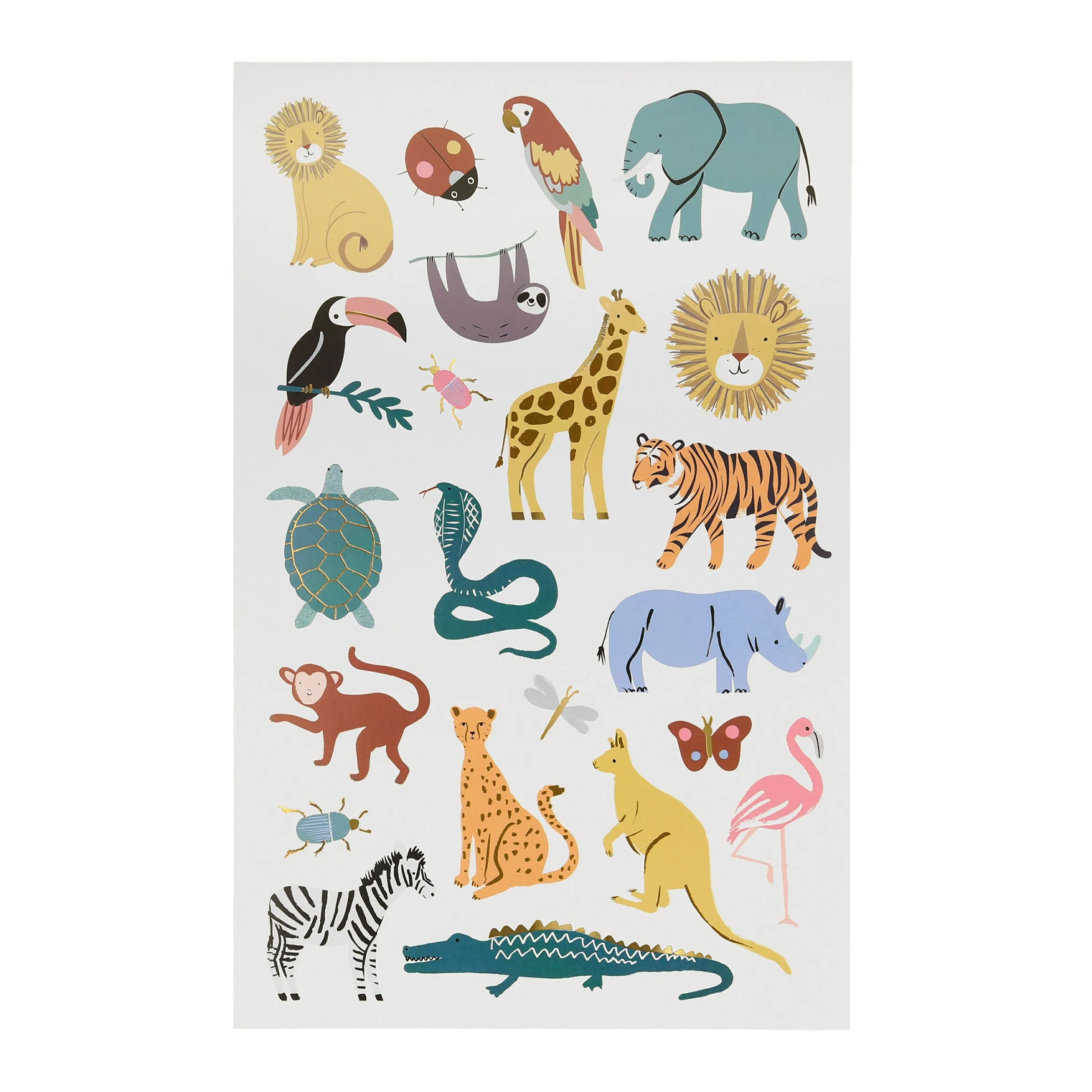 Wild Animals Temporary Tattoos