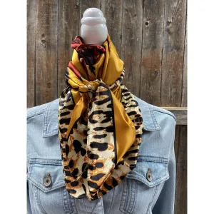 Wild Rag - Mustard Yellow Floral Leopard