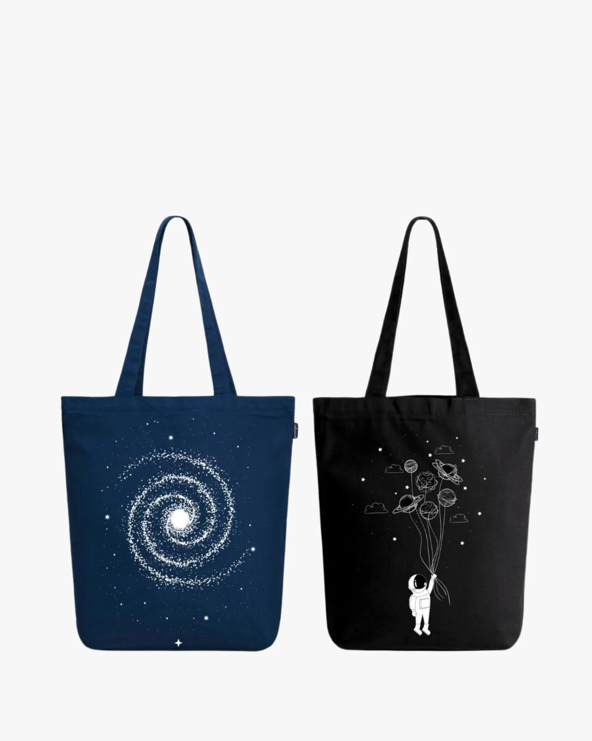 Zipper Tote Bag - Fly Me To Space & Milky Way